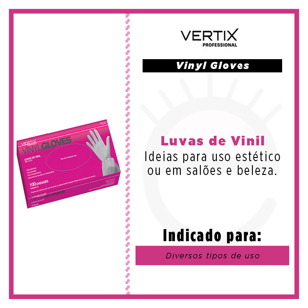 Encontraproduto.com.br - Luvas de Vinil Vertix Sem Talco