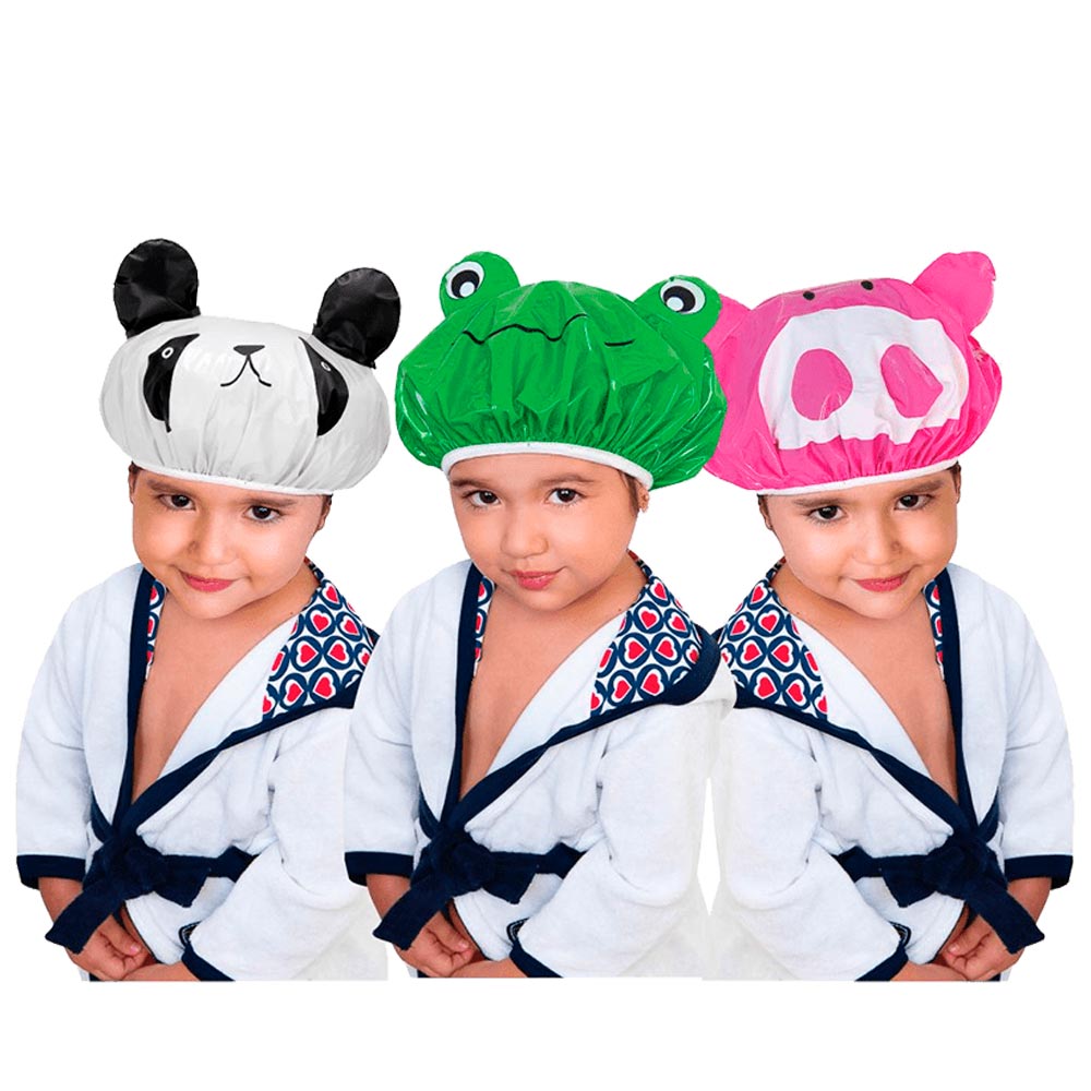 Encontraproduto.com.br - Touca de Banho Ricca 3D Kids