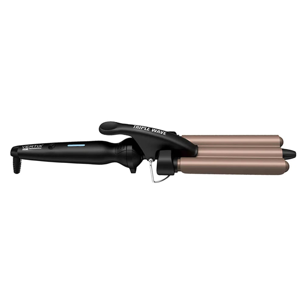 Encontraproduto.com.br - Modelador de Cabelo Profissional Triple Wave Bivolt - Vertix