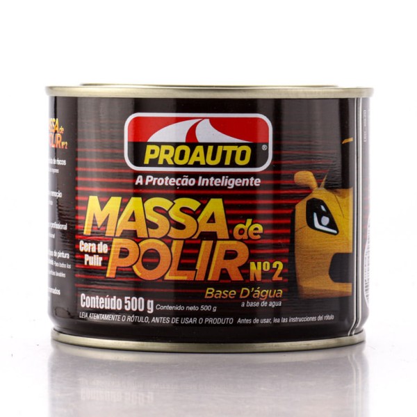 Encontraproduto.com.br - Massa Polir número 2 Base Água 500g PROAUTO 1598