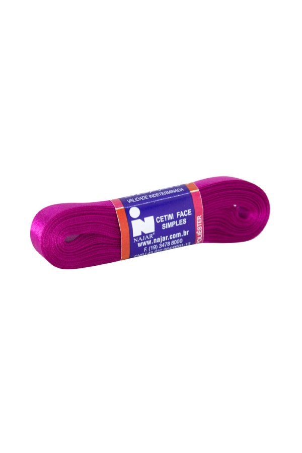 Encontraproduto.com.br - Fita de Cetim Simples No3 Cor Rosa Bispo c/10m - Najar