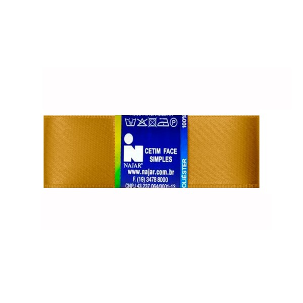 Encontraproduto.com.br - Fita de Cetim Simples No9 Cor Dourado c/10m - Najar