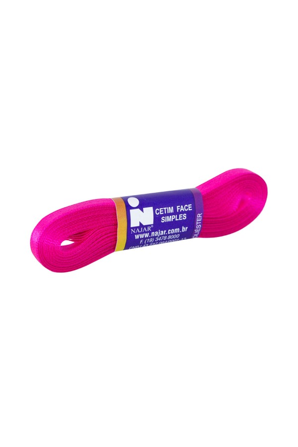 Encontraproduto.com.br - Fita de Cetim Simples No1 Cor Rosa Petúnia c/10m - Najar