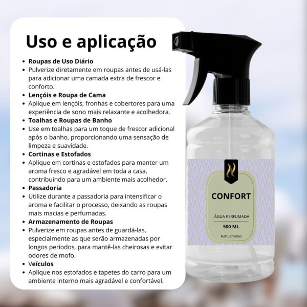 Encontraproduto.com.br - Água Perfumada P/ Roupas Tecidos Ambiente 500ml Nattuaromas