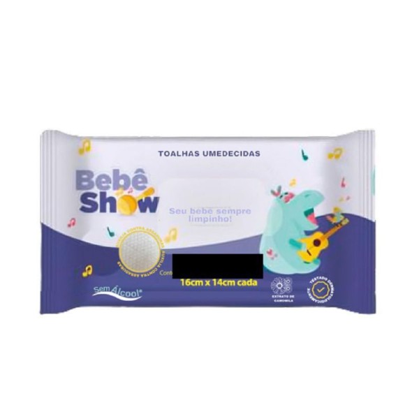 Encontraproduto.com.br - TOALHA UMEDECIDA BEBE SHOW C/50 TOALHAS UMED