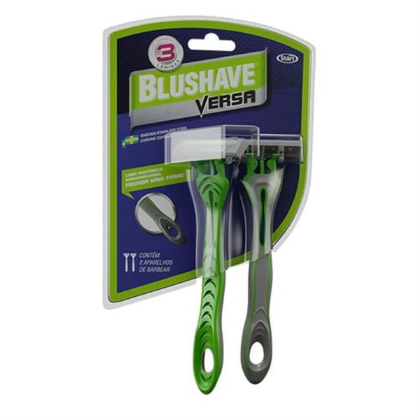 Encontraproduto.com.br - Aparelho p/ Barbear Blushave Versa c/ 3 Unid