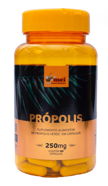 Própolis Verde 250mg Mel Santa Bárbara 60 Cápsulas