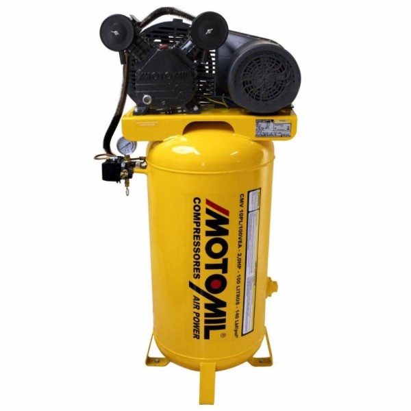 Encontraproduto.com.br - Compressor Air Power Vertical Monofásico 220V CMV-10PL/100VE Motomil