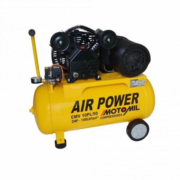 Encontraproduto.com.br - Compressor Air Power Monofásico 220V 50L CMV10PL/50A Motomil