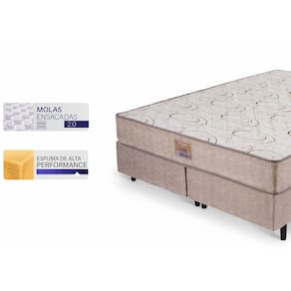 Encontraproduto.com.br - Colchão Solteiro ApoloSpuma Essenza Comfort com Pillow Inn e Molas Ensacadas 25 x 96 x 203 cm – Palha/Marrom