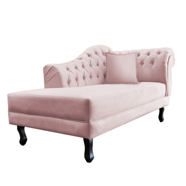 Encontraproduto.com.br - Recamier Divã Nairobi 1,30m Corino Rosa Bebe - Am Interiores