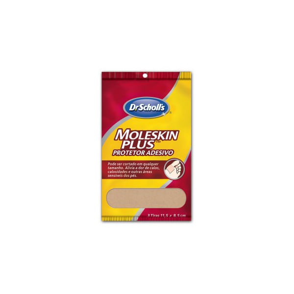 Encontraproduto.com.br - Protetor Calos Dr Scholls Moleskin Plus Tiras Adesivos 03Un - Dr Scholls