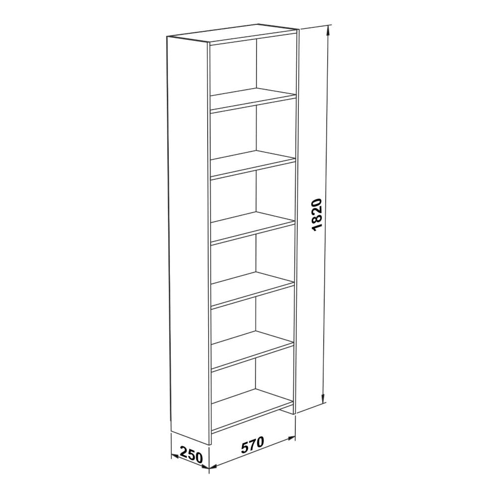 Encontraproduto.com.br - Livreiro 6 nichos LV200 - DJD - Branco
