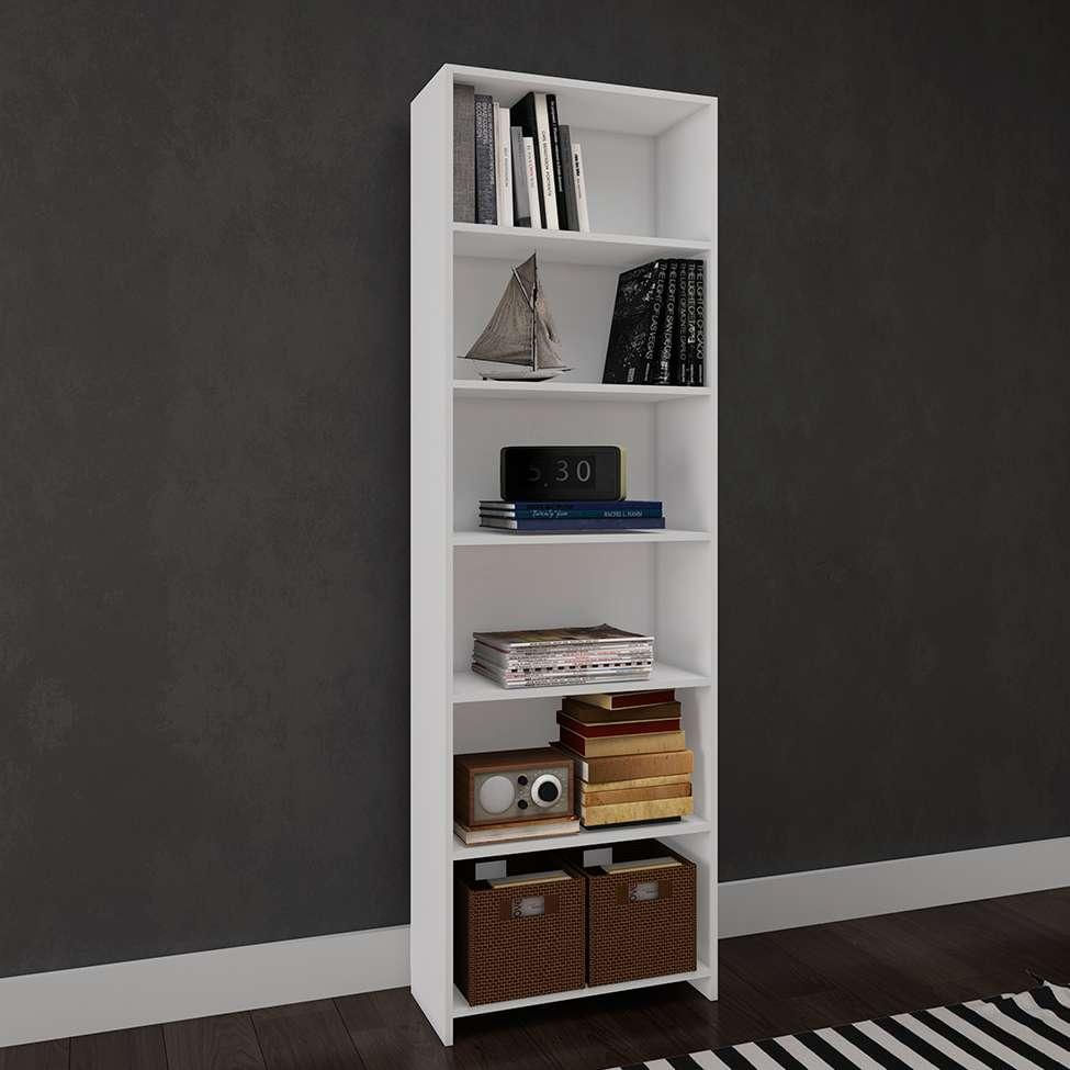 Encontraproduto.com.br - Livreiro 6 nichos LV200 - DJD - Branco