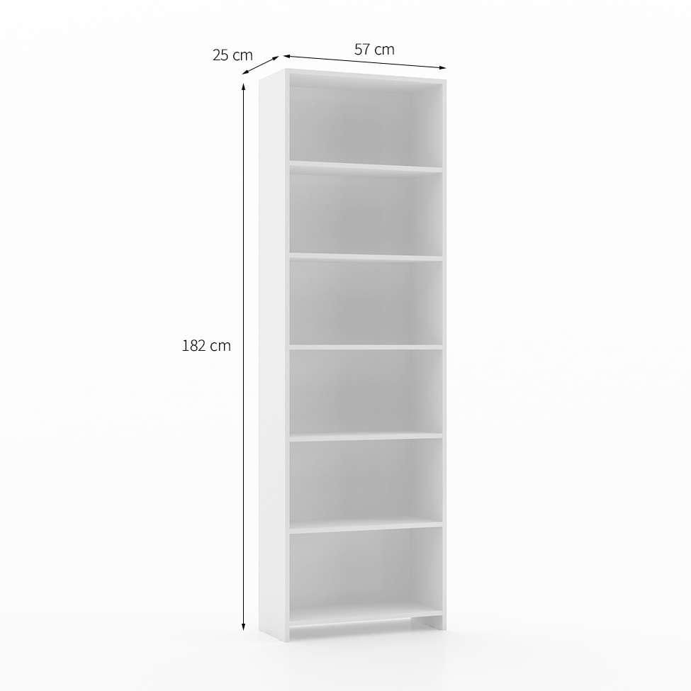 Encontraproduto.com.br - Livreiro 6 nichos LV200 - DJD - Branco