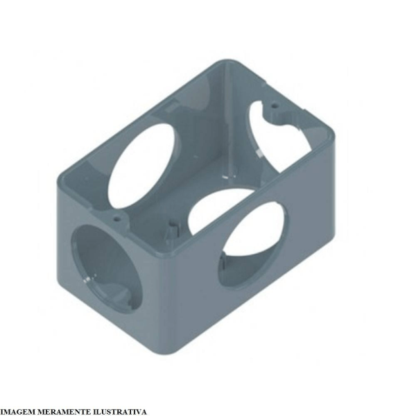 Encontraproduto.com.br - Condulete PVC Mult Cinza 05 Entradas 3/4 Maxxbox