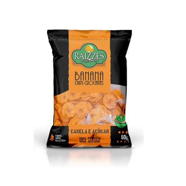 Encontraproduto.com.br - Chips Raizzes Banana com Canela 60g