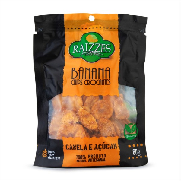Encontraproduto.com.br - Chips Raizzes Banana com Canela 60g
