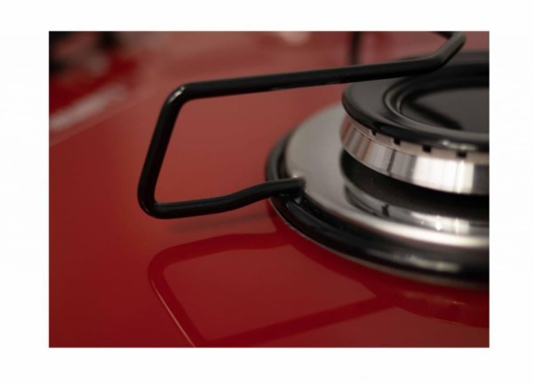 Encontraproduto.com.br - Fogão Cooktop 4 Bocas Vermelho Gás Natural