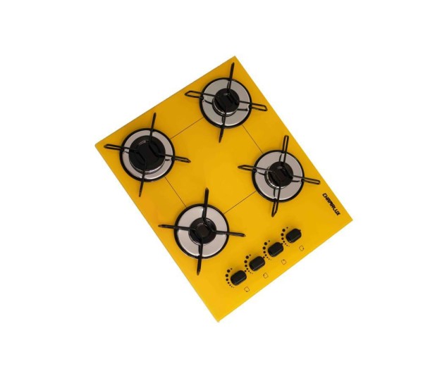 Encontraproduto.com.br - Fogão Cooktop 4 Boca Amarelo Gás natural