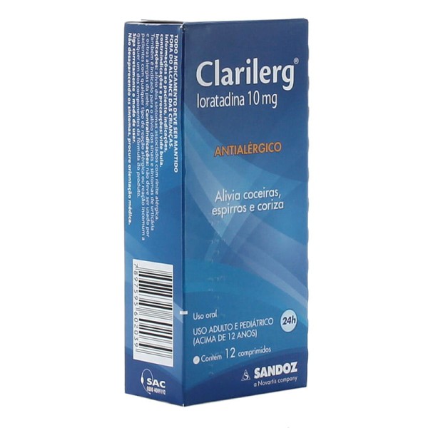 Encontraproduto.com.br - Clarilerg 10MG Comprimido - Caixa com 12 Comprimidos