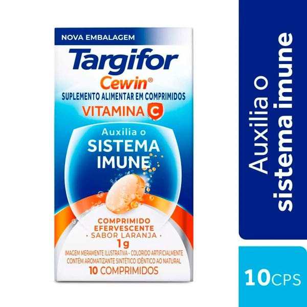 Encontraproduto.com.br - Vitamina C Efervescente Cewin 1g Com 10 Comprimidos