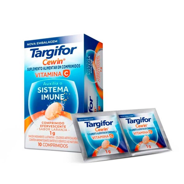 Encontraproduto.com.br - Vitamina C Efervescente Cewin 1g Com 10 Comprimidos