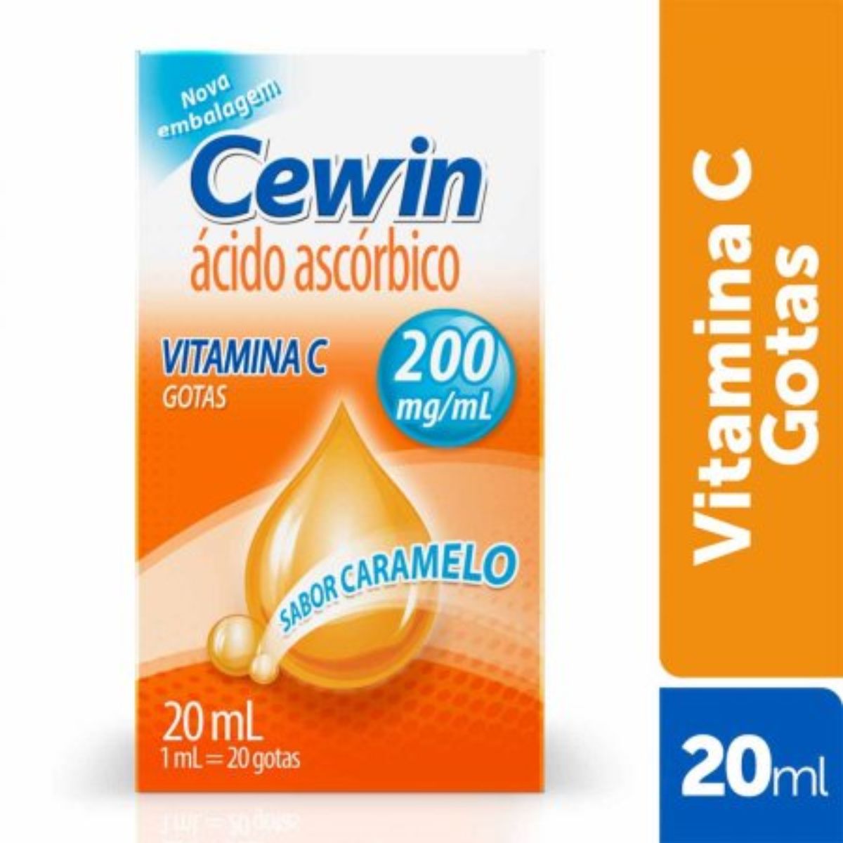 Encontraproduto.com.br - Cewin 200MG/ML Solução oral (gotas) Sabor Laranja - Frasco com 20 mL
