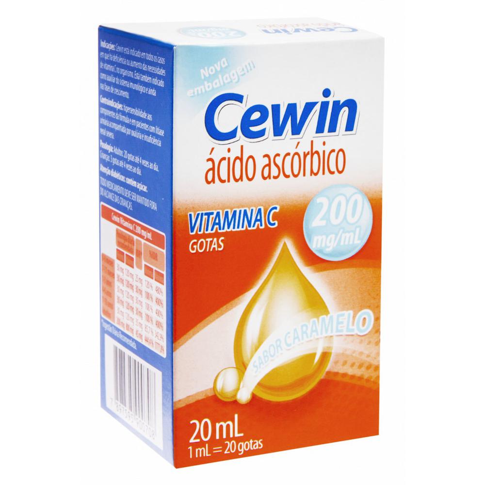 Encontraproduto.com.br - Cewin 200MG/ML Solução oral (gotas) Sabor Laranja - Frasco com 20 mL