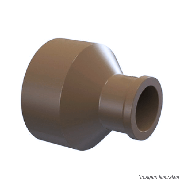 Encontraproduto.com.br - Bucha De Redução Soldável Longa 50x32mm Pvc Marrom Amanco