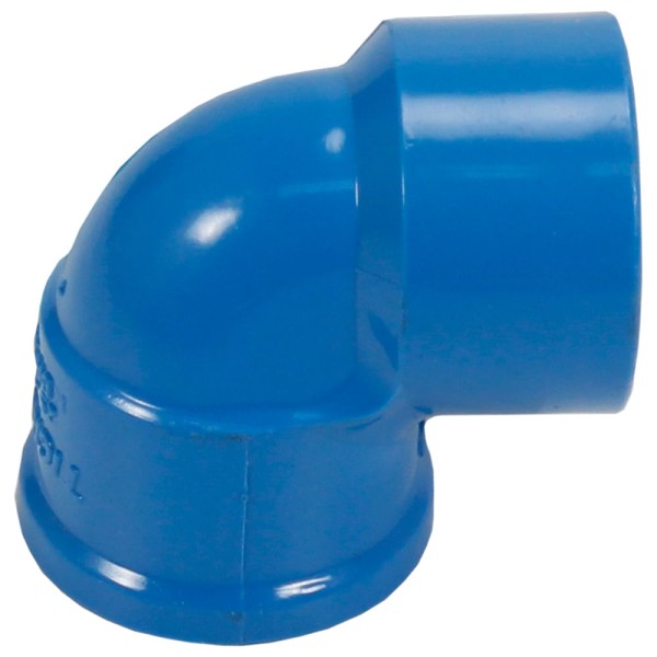 Encontraproduto.com.br - Kit 05 Joelho Azul Soldável 90° Graus 3/4 1/2 25/20mm Tigre