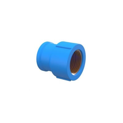 Luva Soldável com Bucha de Latão Azul PVC 25mm x 3/4