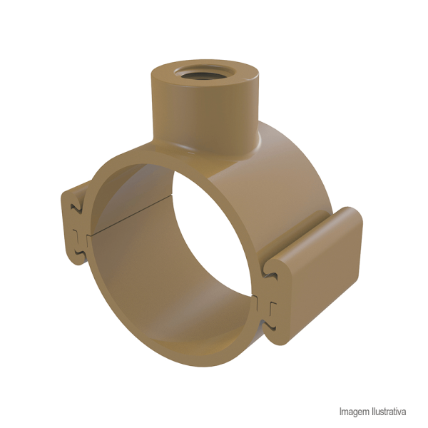 Encontraproduto.com.br - Colar tomada PVC com travas 110mm x 3/4