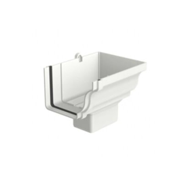 Encontraproduto.com.br - Bocal para Calha Tigre Style Aquapluv Retangular Branco