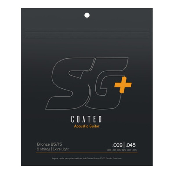 Encontraproduto.com.br - Corda SG+ 009 Aço Bronze 85/15 Revestida para Violão