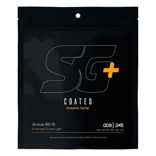 Encontraproduto.com.br - Corda SG+ 009 Aço Bronze 85/15 Revestida para Violão