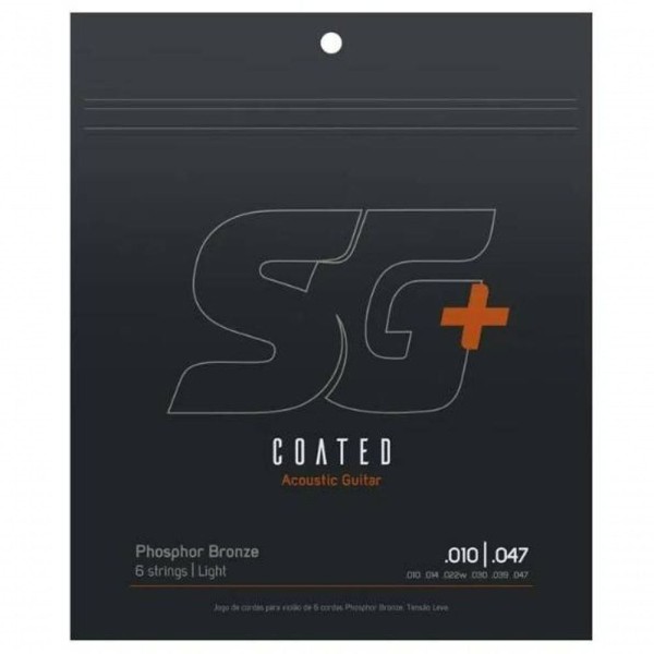 Encontraproduto.com.br - Encordoamento Violão Sg + Strings Coated 010 Phosphor Bronze