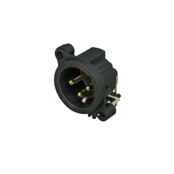 Encontraproduto.com.br - Conector Neutrik XLR Painel Macho 3 Polos com Terra NC3MAAH