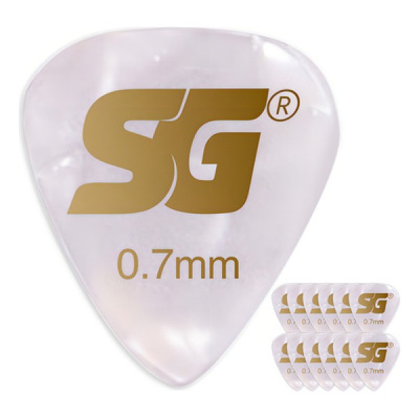 Palheta SG Tradicional  Fina Celuloide 0,70MM Com 12