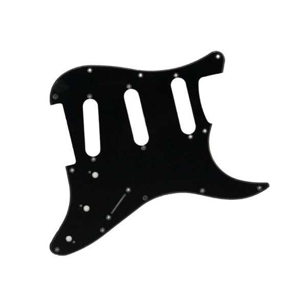 Escudo Dolphin Preto para Guitarra Stratocaster SSS com 1 Camada