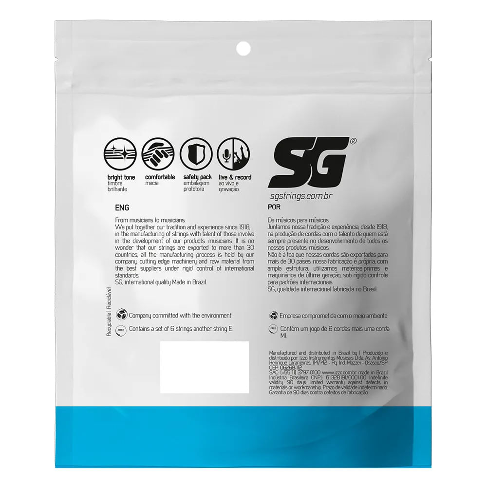 Encontraproduto.com.br - Corda SG 009 Níquel para Guitarra Tensão Extra Leve Caixa com 12un.