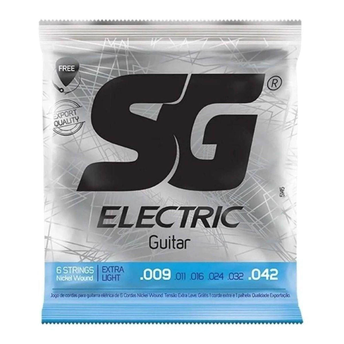 Encontraproduto.com.br - Corda SG 009 Níquel para Guitarra Tensão Extra Leve Caixa com 12un.