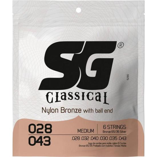 Encontraproduto.com.br - Corda SG 028 Nylon Bronze 65/35 com Bolinha para Violão