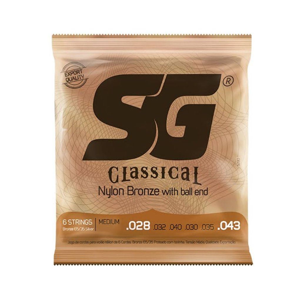 Encontraproduto.com.br - Corda SG 028 Nylon Bronze 65/35 com Bolinha para Violão