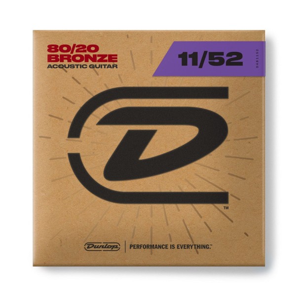 Encontraproduto.com.br - Corda Dunlop 011 para Violão Aço Bronze 80/20 Média Leve DAB1152