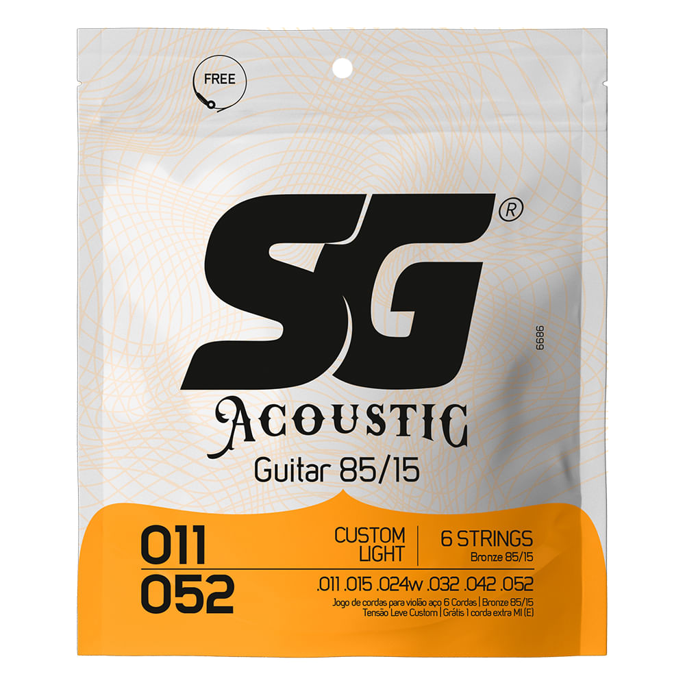 Encontraproduto.com.br - Corda SG 011 Aço Bronze 85/15 para Violão