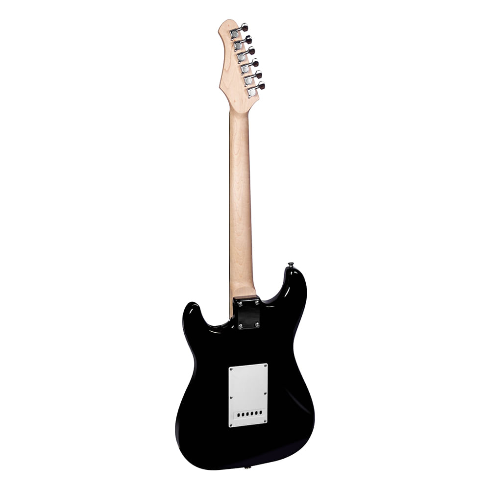Encontraproduto.com.br - Kit Guitarra Winner WGS Preta com Afinador Cordas SG 010 Correia Cabo e Brindes