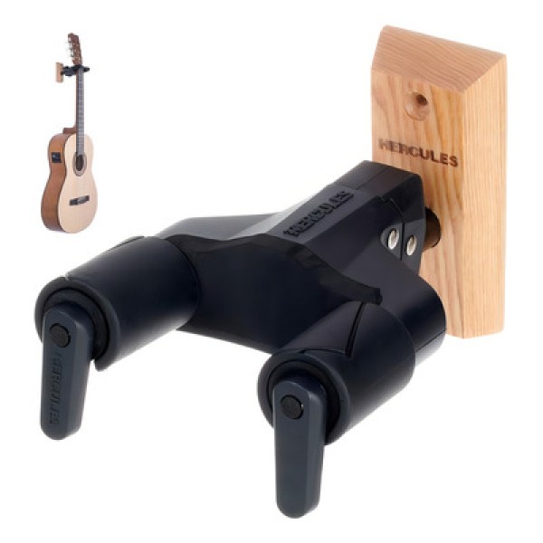 Encontraproduto.com.br - Suporte de parede Hercules para Guitarra com Trava AGS GSP38WB PLUS