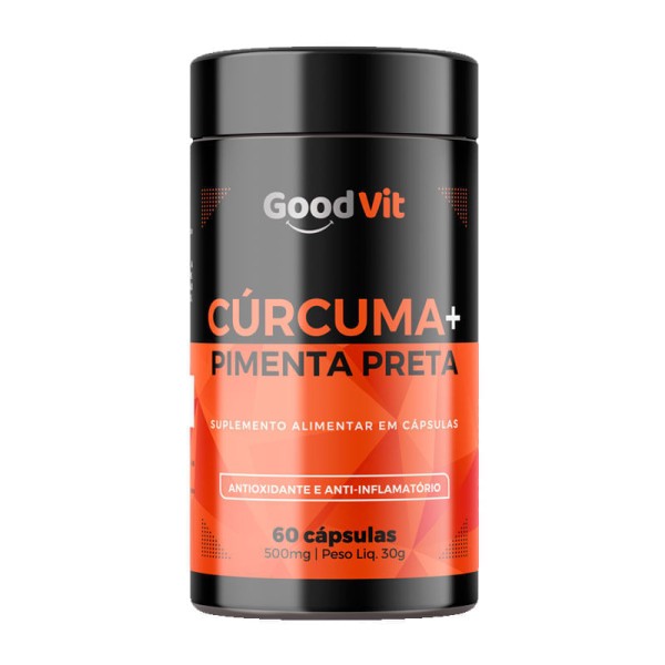 Encontraproduto.com.br - Cúrcuma + Pimenta Preta C/60 Cápsulas - Good Vit