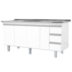 Gabinete New Siena p/ Pia 1,80m Branco Bonatto